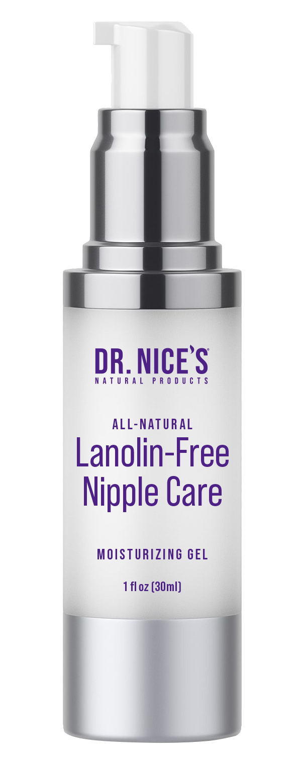 Front of bottle of Dr. Nice's Moisturizing Gel. Instant relief to the rescue
